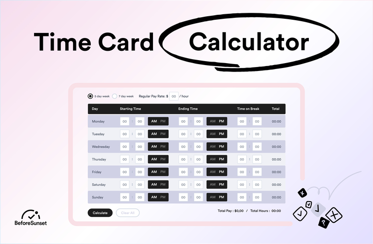Setting Up Your Time Card Calculator